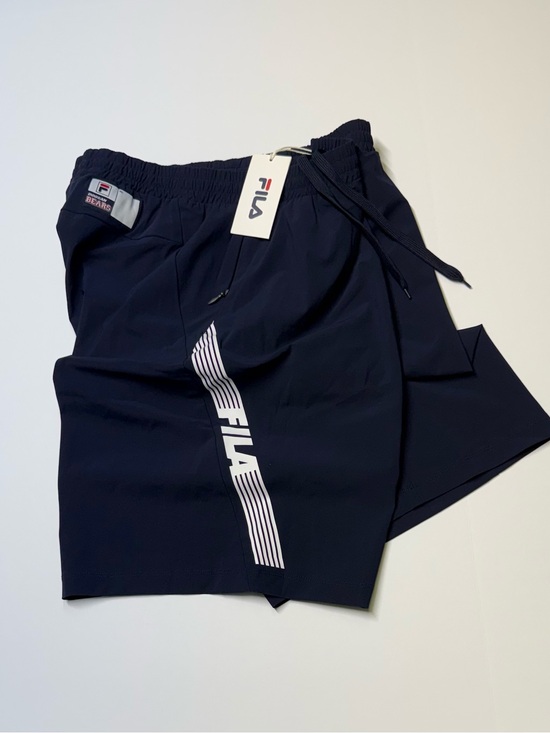 FILA Doosan Bears Shorts Baseball Flat Front Men’s Sz 100- XXL Navy Blue 9” NWT